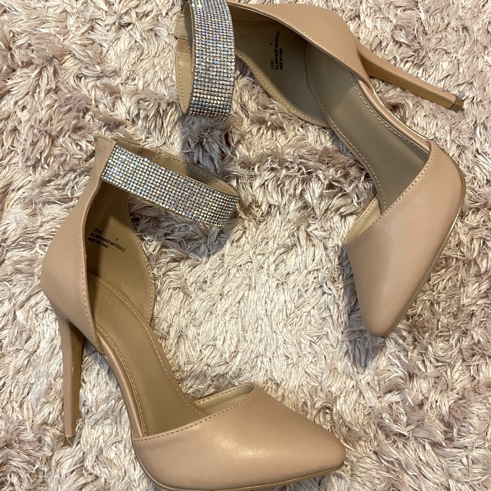 Rhinestone Ankle Heels